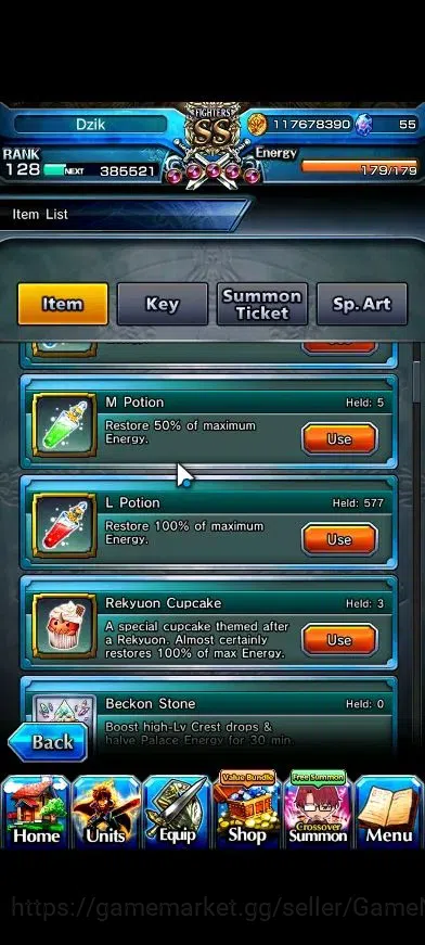 Grand Summoners Accounts Global|2 Sp Art|Rank 128|28 Ascend+18 TW|(Houka lu image 3