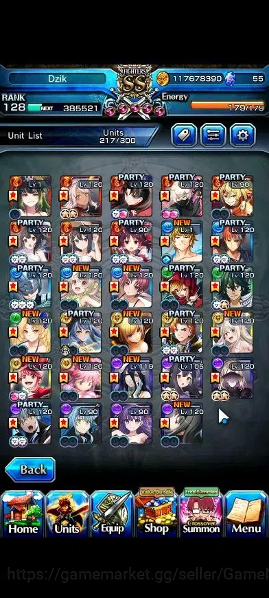 Grand Summoners Accounts Global|2 Sp Art|Rank 128|28 Ascend+18 TW|(Houka lu image 5