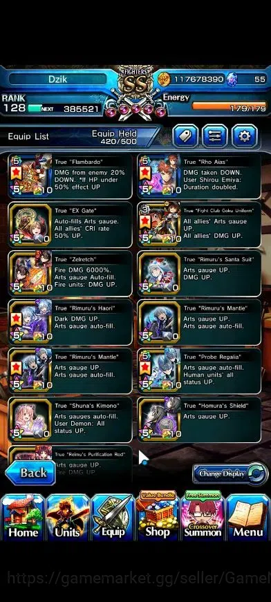 Grand Summoners Accounts Global|2 Sp Art|Rank 128|28 Ascend+18 TW|(Houka lu image 8