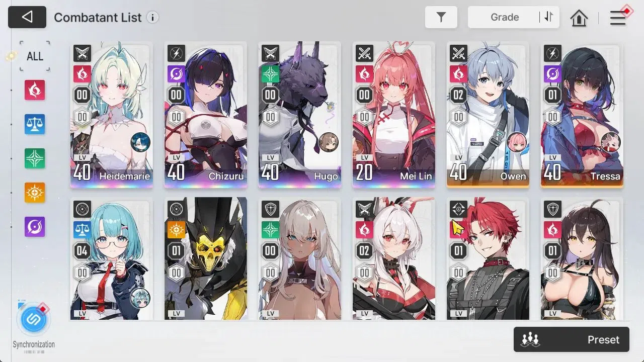 Chaos Zero Nightmare Accounts GLOBAL Lv 40|4 SSR[Heidemarie+Sign,Chizuru,Mei Lin image 4
