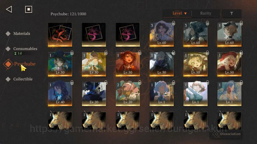 Reverse: 1999 Accounts Midgame Lv 57|Anjo Nala P2+Sign, Lucy P4+Sign,Kakania+Sign, Willow+Sign, Marcus+Sign 8