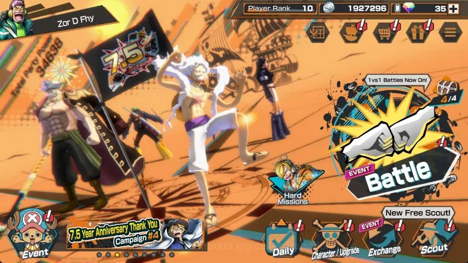 One Piece Bounty Rush Accounts High-End Global | 2 EX |Max 2| PR 10 | Monkey D. Luffy,Edward Newgate |RD 35| LogBandai Check 1
