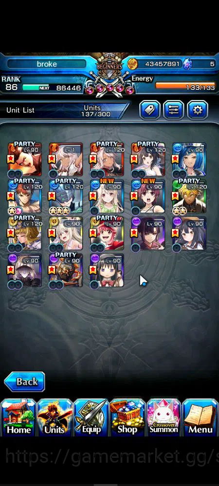 Grand Summoners Accounts Global|Rank 86|39 RGB|18 Ascend|InumutaTW,EmiyaTW, image 3