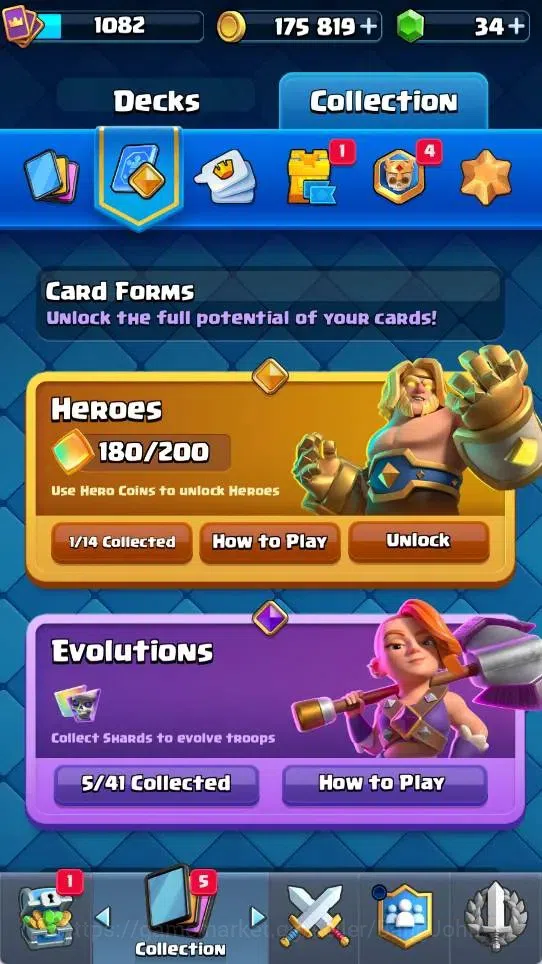 Clash Royale Accounts Mobile |KTL 12|Trophy 8061|5 EVO Cards|1 Hero Card image 17