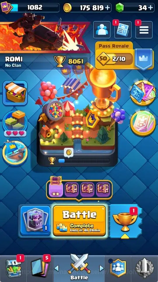 Clash Royale Accounts Mobile |KTL 12|Trophy 8061|5 EVO Cards|1 Hero Card image 20