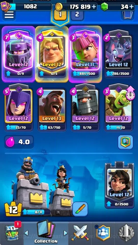 Clash Royale Accounts Mobile |KTL 12|Trophy 8061|5 EVO Cards|1 Hero Card image 9