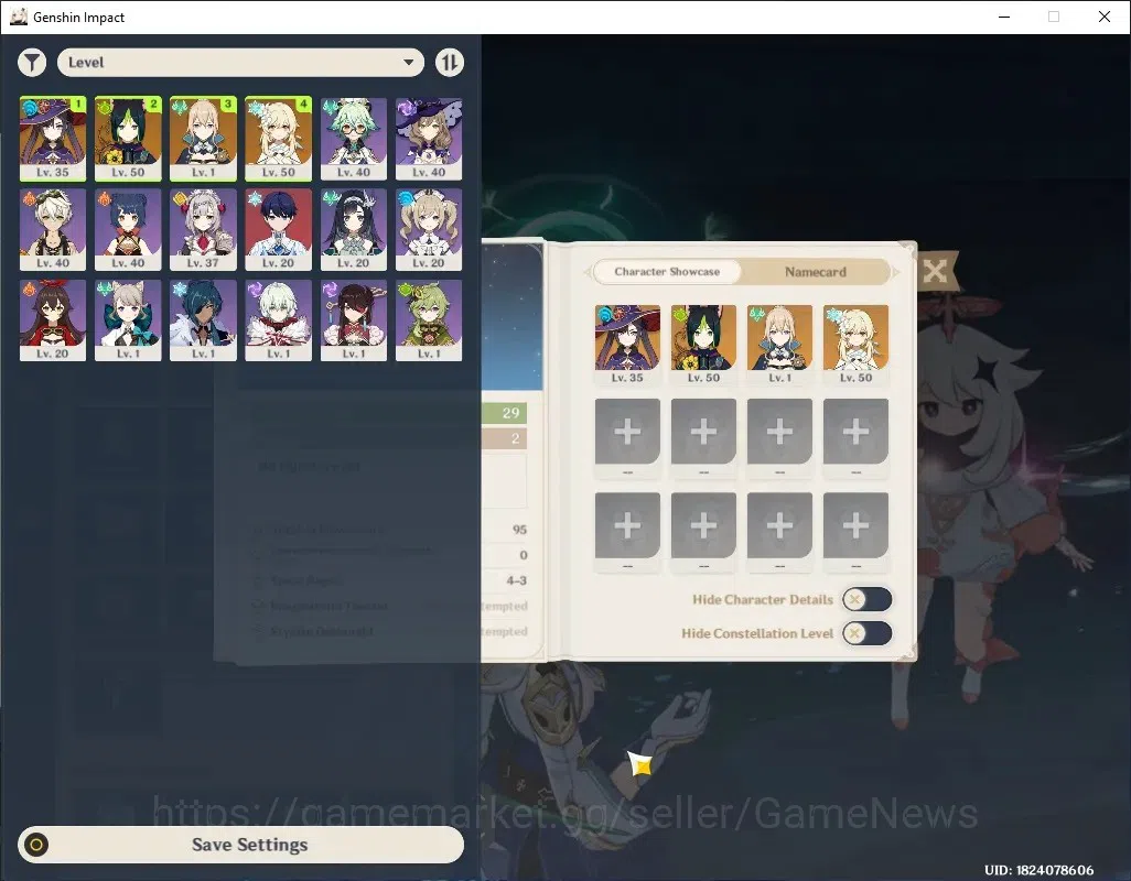 Genshin Impact Accounts Starter Asia|AR 29|Fresh Starter|Rate ON|3 Standard (Tighnari,Mona,Jean)| Low Main Quest & Map 1