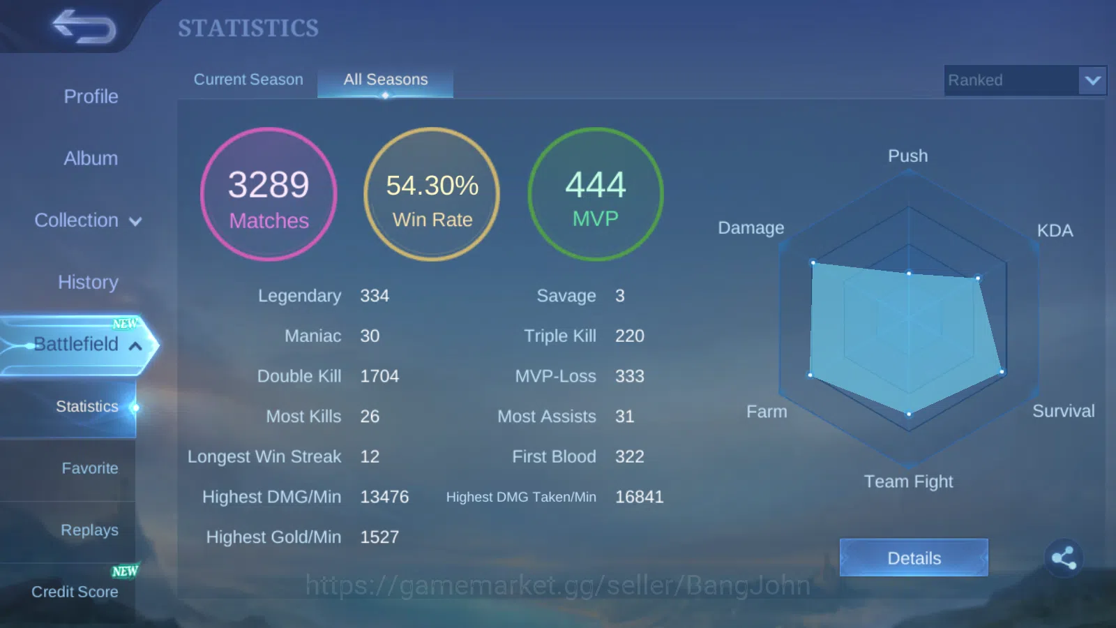 Mobile Legends: Bang Bang Accounts Hero 131 | Skin 256 | Prime Granger , Saintsaiya V image 2