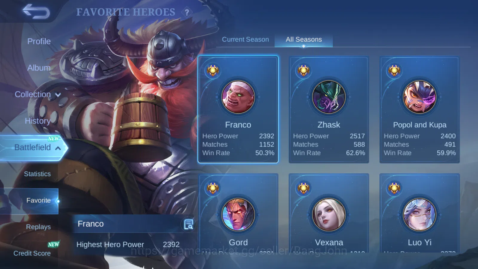 Mobile Legends: Bang Bang Accounts Hero 131 | Skin 256 | Prime Granger , Saintsaiya V image 3