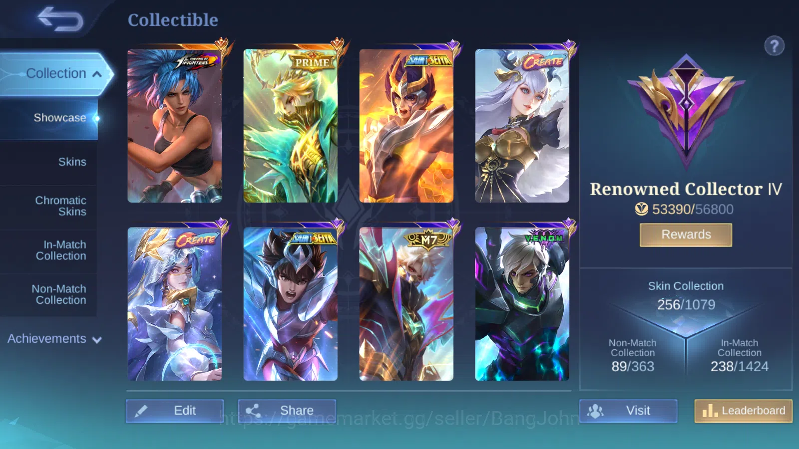 Mobile Legends: Bang Bang Accounts Hero 131 | Skin 256 | Prime Granger , Saintsaiya V image 4