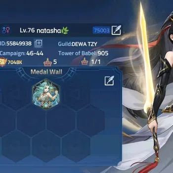 Mobile Legends: Adventure Accounts Global|Lv.76|7048k Power|Camp 46-44|Vip 7|Hero 127|3 UR|2 Awaken [Kaela&Dullahan]|1 Elite