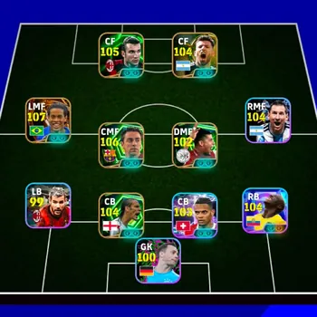 eFootball Accounts High-End 3206+ Team I Ronaldinho 107 I Shevchenko 106 I Sergio Aguero 104 I Xavi 106 I Rio 104 I Lamin