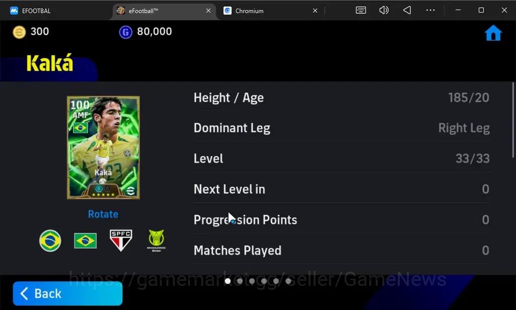eFootball Accounts Android|300 Coins|Epic Kaka,Andriy Shevchenko,Show image 5