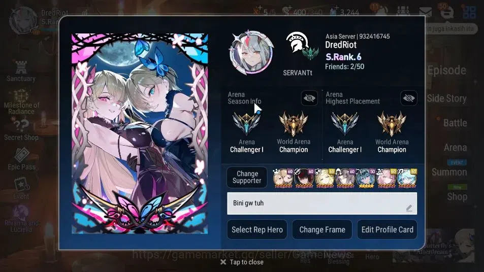Epic Seven Accounts ASIA UnVerif|25 ML(NOTOS,DarkDiene,SchoolNurse Yul image 2