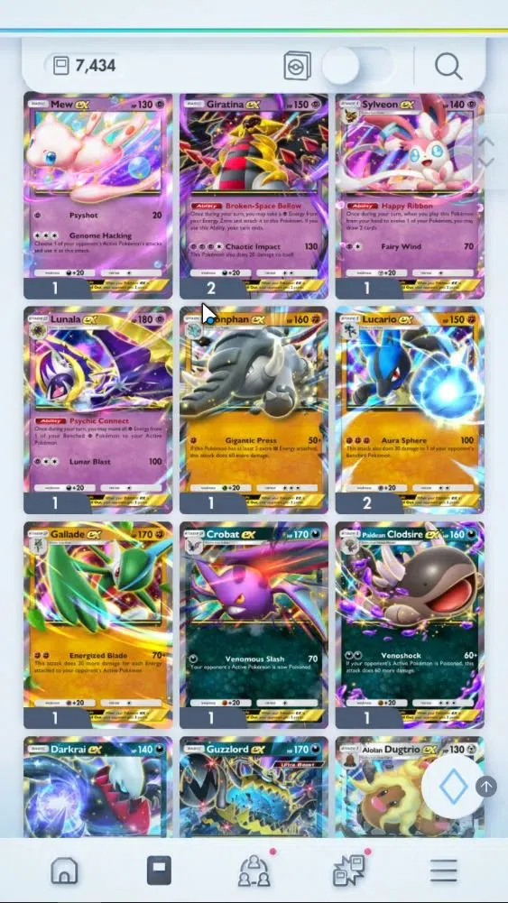 Pokémon TCG Pocket Accounts EN 7,4K Card|155 EX|5 Crown [Bombardier,Solgaleo,A image 17