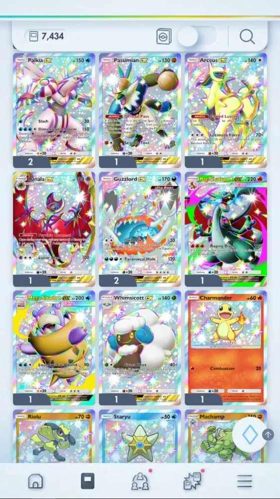 Pokémon TCG Pocket Accounts EN 7,4K Card|155 EX|5 Crown [Bombardier,Solgaleo,A image 2