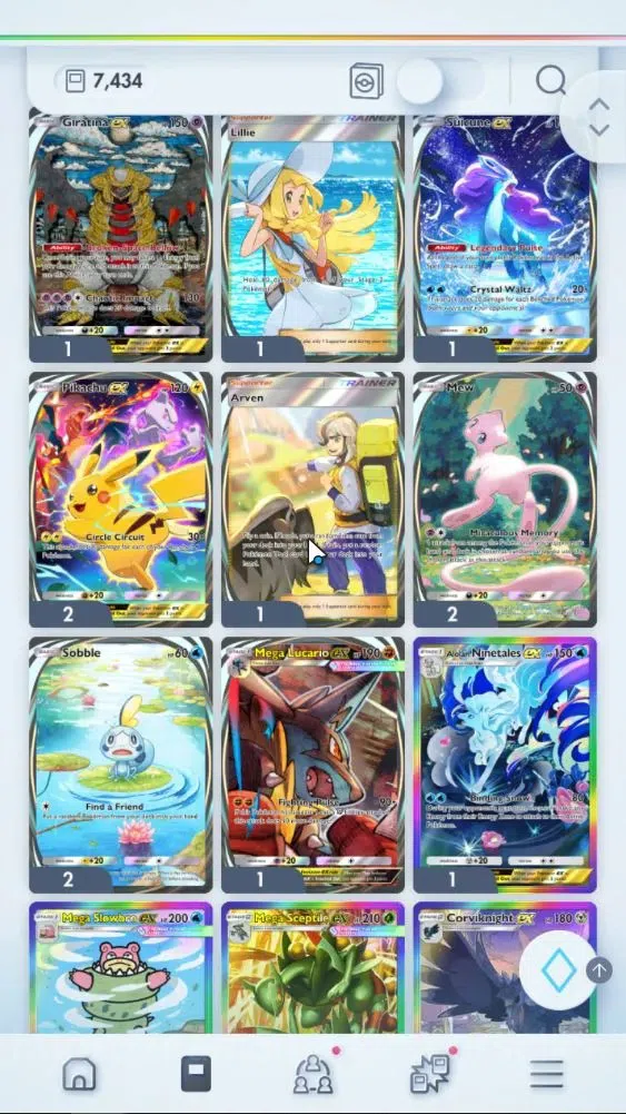 Pokémon TCG Pocket Accounts EN 7,4K Card|155 EX|5 Crown [Bombardier,Solgaleo,A image 5