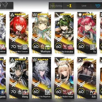 Arknights Accounts High-End Global|Lv 102|316 OP + 79 Outfit|14 Limit (Wisadel,Sakiko,Ash,Ela,Wang,Yu,Lappland Deca,Exu