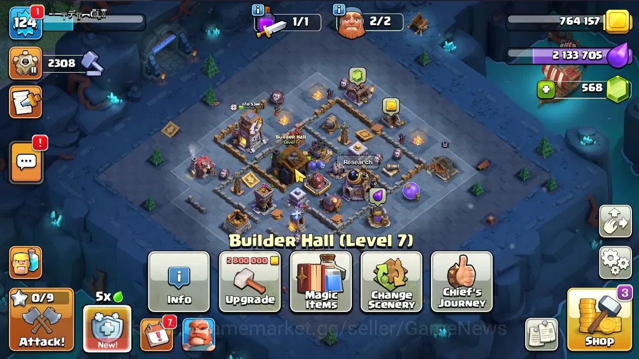 Clash of Clans Accounts TH 12-BH 9|Limited Skin|LV 124|HH 6|BK 50,AQ 51,GW image 6