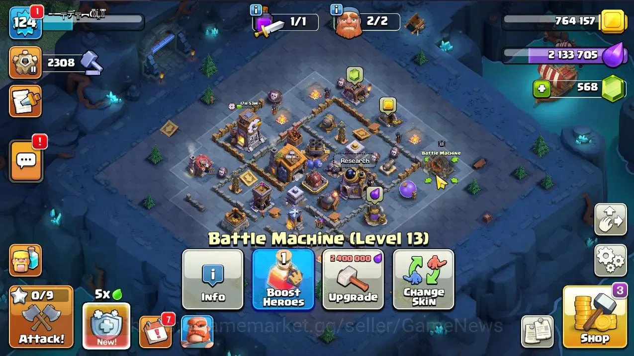 Clash of Clans Accounts TH 12-BH 9|Limited Skin|LV 124|HH 6|BK 50,AQ 51,GW image 7