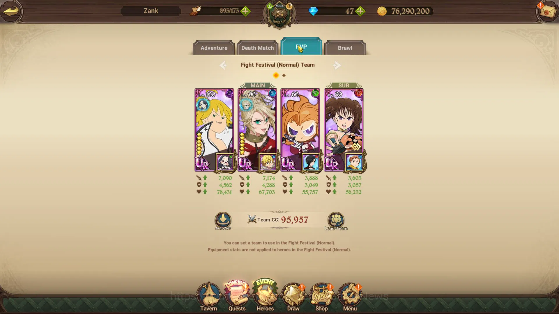 The Seven Deadly Sins: Grand Cross Accounts Midgame Asia|1,2M CC|1 LR+8 UR|Elizabeth,Nightmare 10