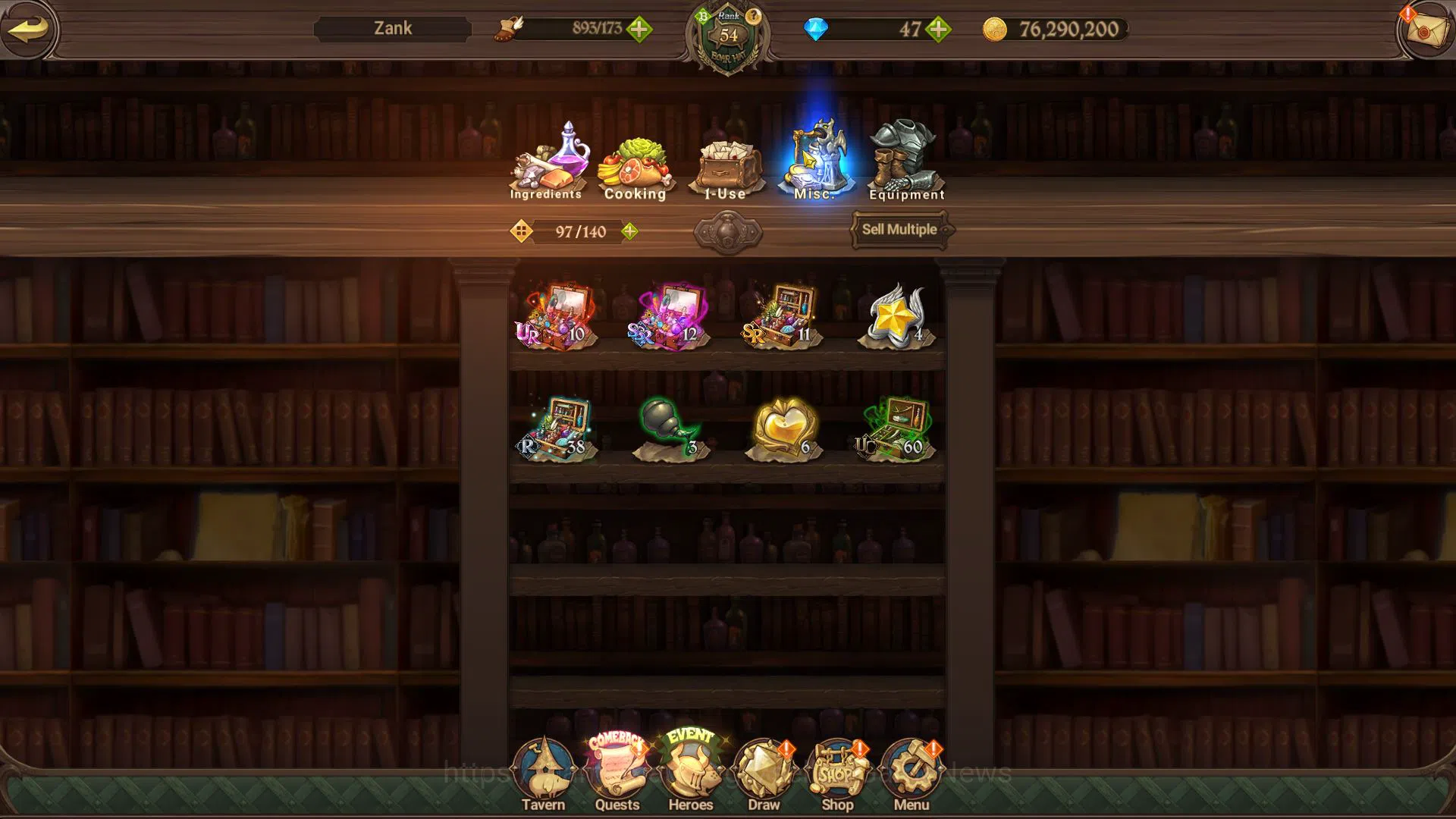 The Seven Deadly Sins: Grand Cross Accounts Midgame Asia|1,2M CC|1 LR+8 UR|Elizabeth,Nightmare 17