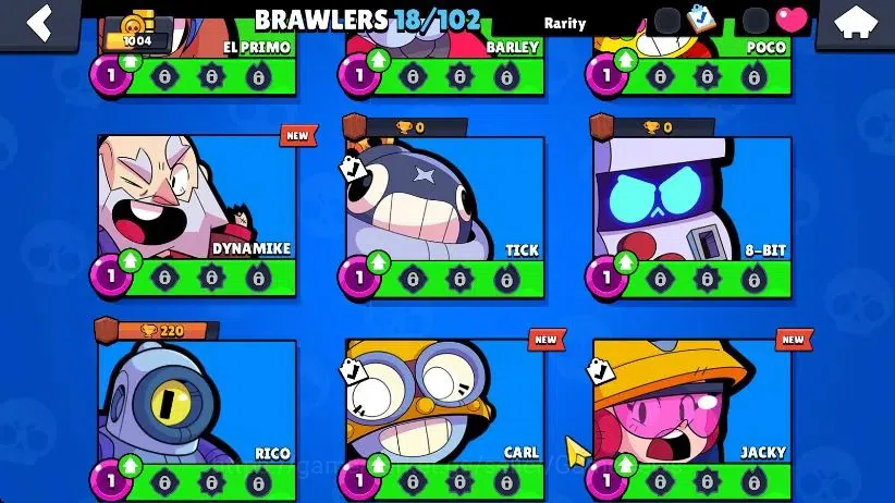 Brawl Stars Accounts 1004 Trophy|18 Brawlers 3 Max Lvl [EMZ,Edgar,Shelly]|1 Epic Skins [Stellar Shelly]|CN ON|Take 5
