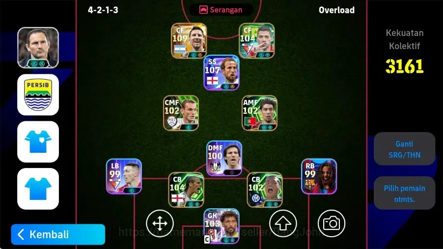 eFootball Accounts Legends & Iconic Players Mobile|PW 3161|Lionel Messi BigT,Harry Kane ShowT,Rul Costa Epic,Rio Ferdinand 1