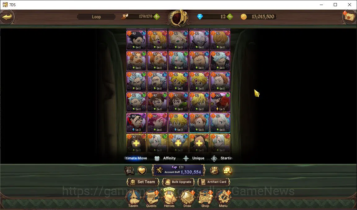 The Seven Deadly Sins: Grand Cross Accounts Starter Global|1,3M CC| Starter CH 4|1 LR+4 UR|Helbram, Mersesca3/6, ODK2/6 5