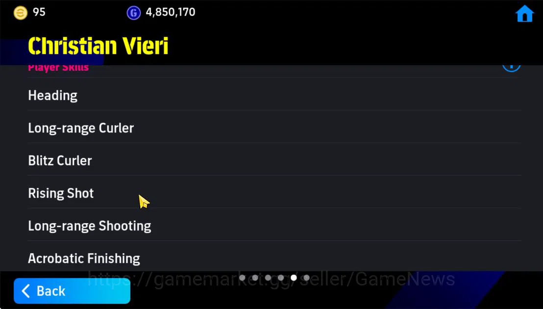 eFootball Accounts Mid-Tier Mobile|Cristian Vieri(Blitz Curler,Phenom Finish),Marcus Rashford(Acc Burst),Frank 8