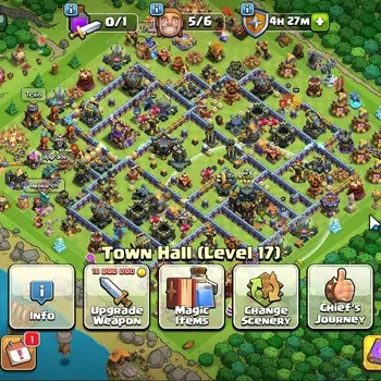 Clash of Clans Accounts High-End LV 222|TH 17-BH 9|HH 11|Limited Skin|BK 95,AQ 93,GW 72,MP 61,RC 46,DD 10|BM 30,BC