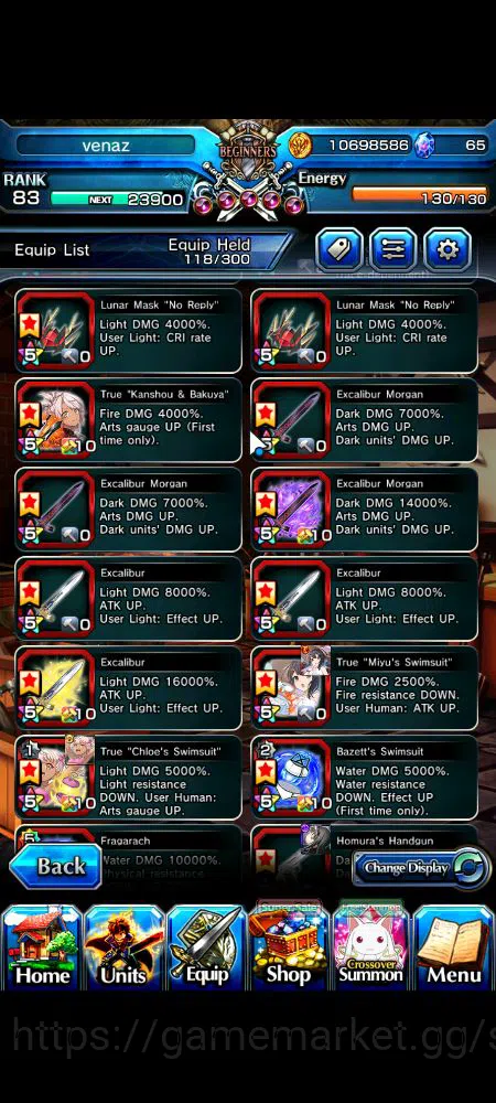 Grand Summoners Accounts Global|Rank 83|17 Ascend|InumutaTW,S MiyuTW,EmiyaT image 11