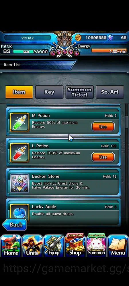 Grand Summoners Accounts Global|Rank 83|17 Ascend|InumutaTW,S MiyuTW,EmiyaT image 2
