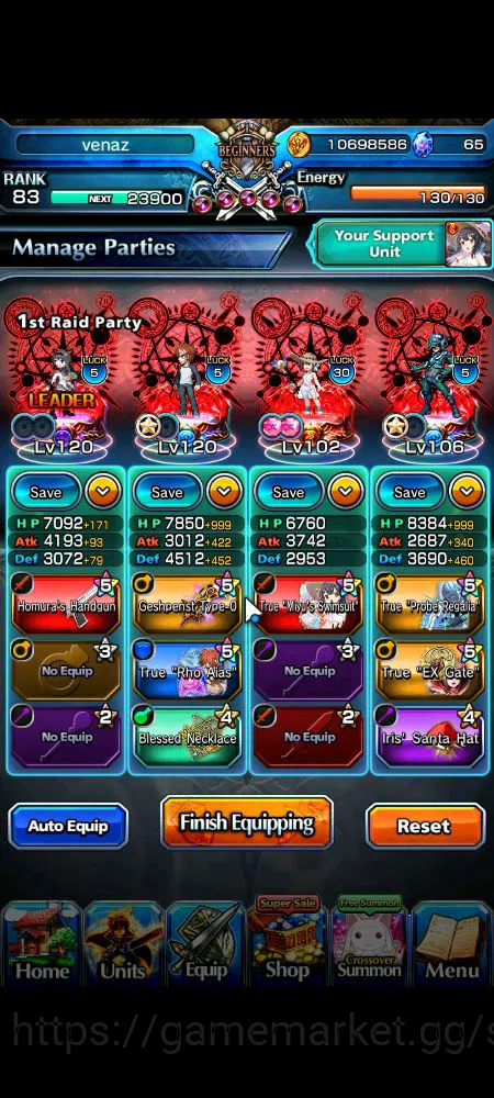 Grand Summoners Accounts Global|Rank 83|17 Ascend|InumutaTW,S MiyuTW,EmiyaT image 3