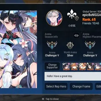 Epic Seven Accounts Limited Hero Global Unverif|10ML(TR Elvira,Bellona,Peira,Etc.)+Aube,EA Fumyr|PoH+Bless ON|CHECK