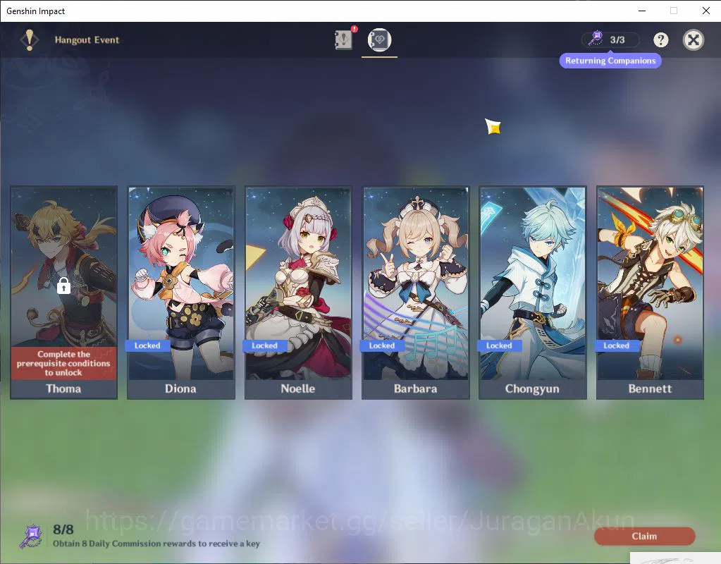 Genshin Impact Accounts ASIA |AR42 |1LIMITED 1+(5*WEAPON)|Yelan,Ororon c1, image 9