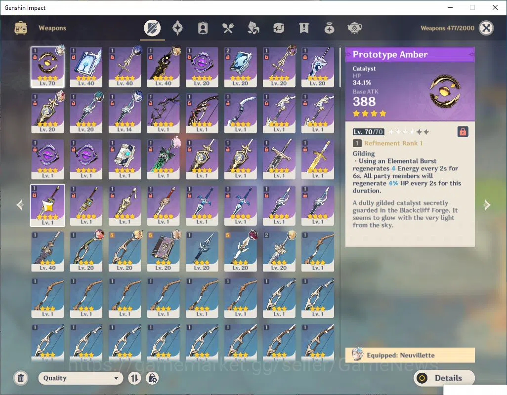 Genshin Impact Accounts Mid Game ASIA |AR 44|3Limited +25(*4Character)|[Flins,Neuvillate,Navia]|MC Female|Low Explore Map 4