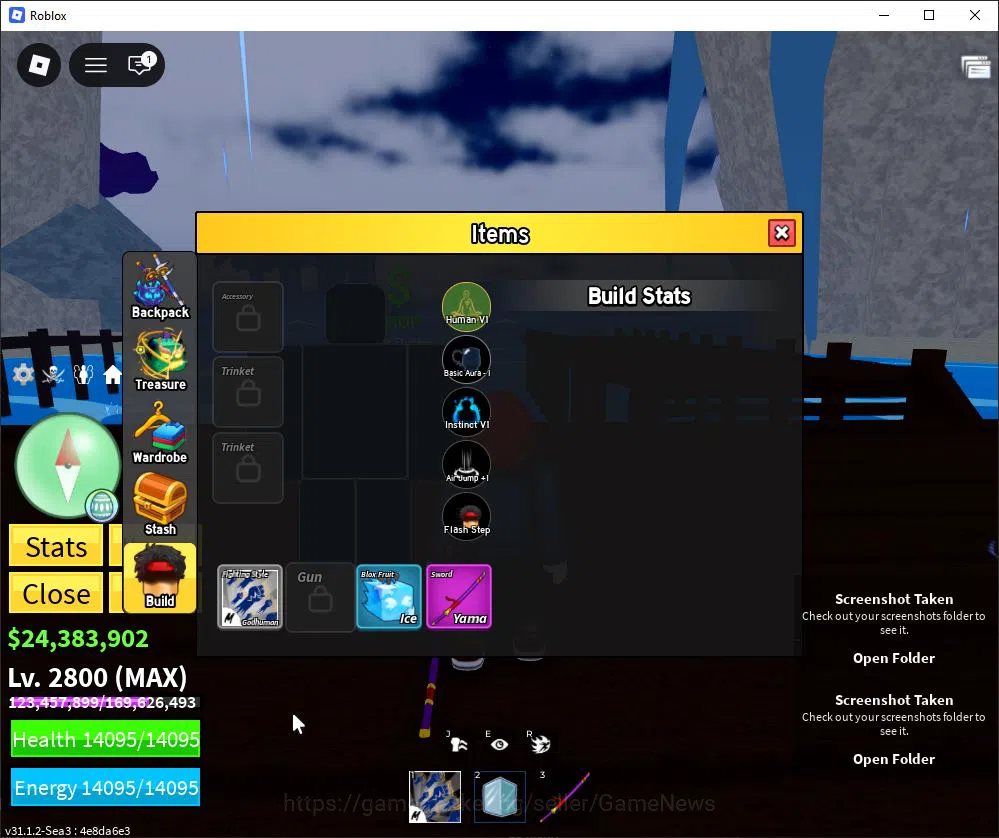 Roblox Accounts Blox Fruit |Lv Max + Ice,GodHuman|24M Beli 52K Frag|2 Myth Weap 1 Myth Fruit |Human V1|Unverif(RBL943) 9