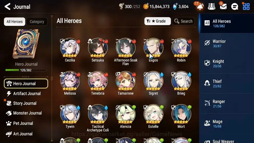 Epic Seven Accounts High-End Global UnVerif|NewEra|6 ML(MChloe,LC Bellona,SS Vivian,Etc)+Setsuka,etc|PoH+Bless ON|Auto W 5