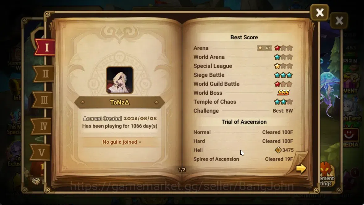 Summoners War: Sky Arena Accounts End-Game ASIA|Lv100 7LND(Lucifer,Kovarci,Shun,Hilda,Giselle,Maya,Gurkha) 137NB5 18