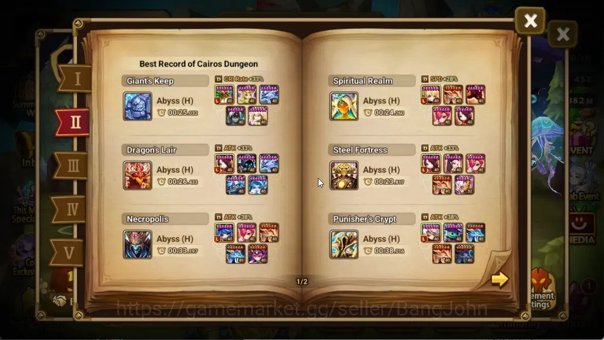 Summoners War: Sky Arena Accounts End-Game ASIA|Lv100 7LND(Lucifer,Kovarci,Shun,Hilda,Giselle,Maya,Gurkha) 137NB5 20