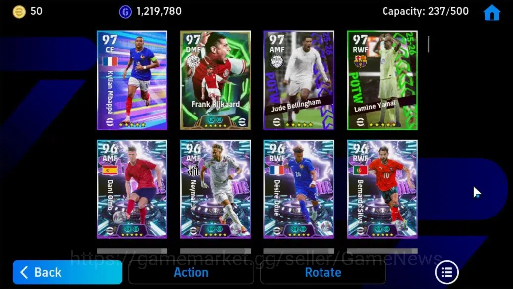 eFootball Accounts Android||Dean Huijsen,Frank Rijkaard,Kylian Mbappe image 9