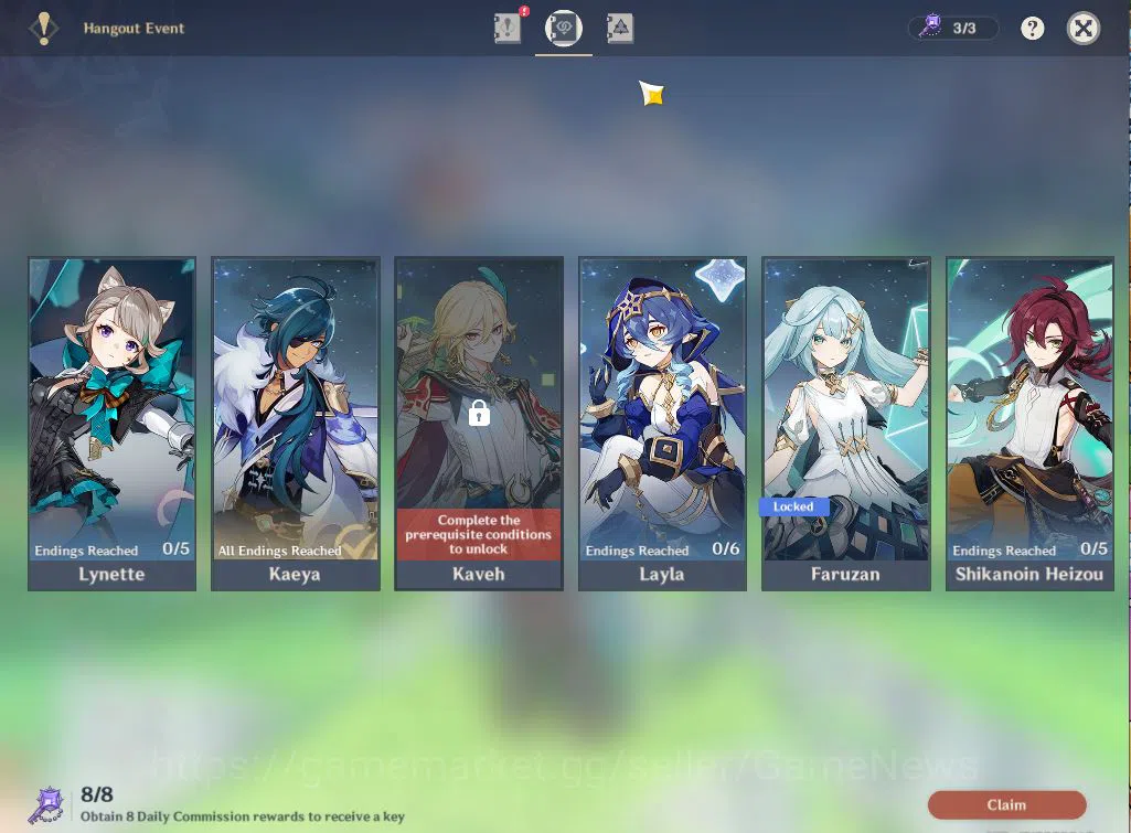 Genshin Impact Accounts ASIA|AR58|Varka PreamTeam|8Limit+5(*5WEP)|Furina,C image 15