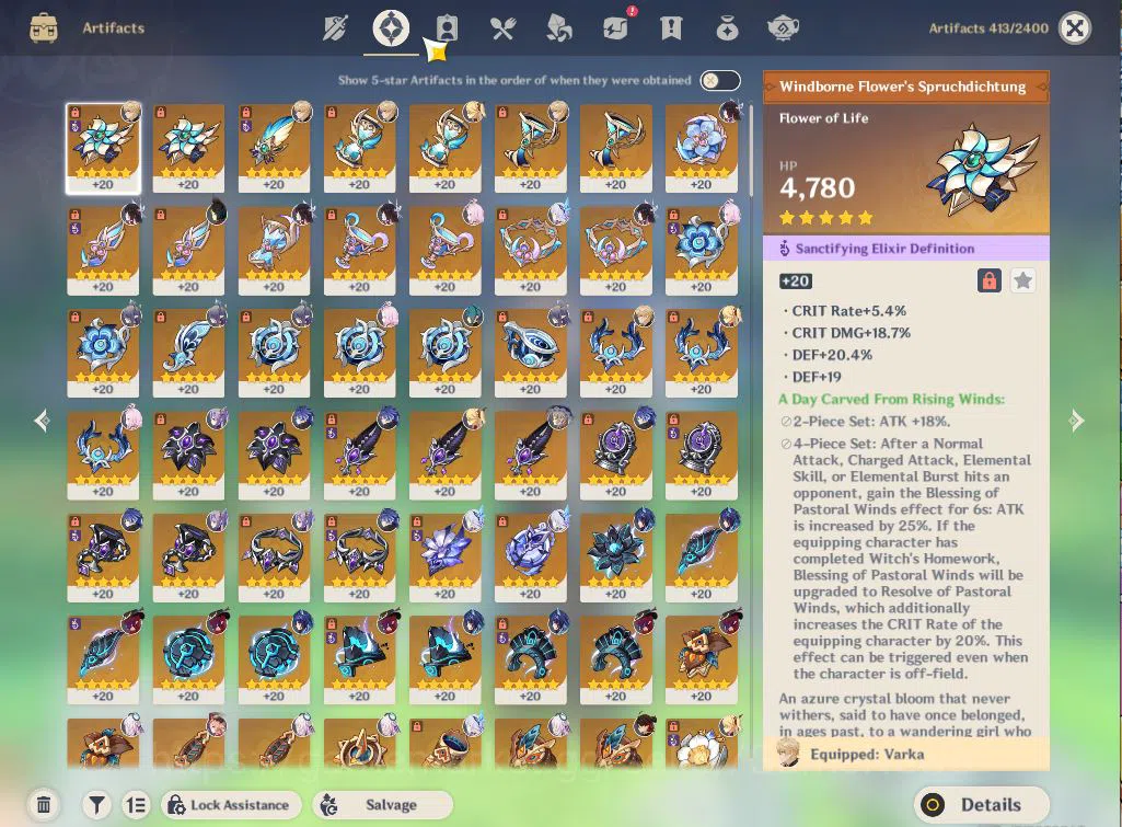 Genshin Impact Accounts ASIA|AR58|Varka PreamTeam|8Limit+5(*5WEP)|Furina,C image 8