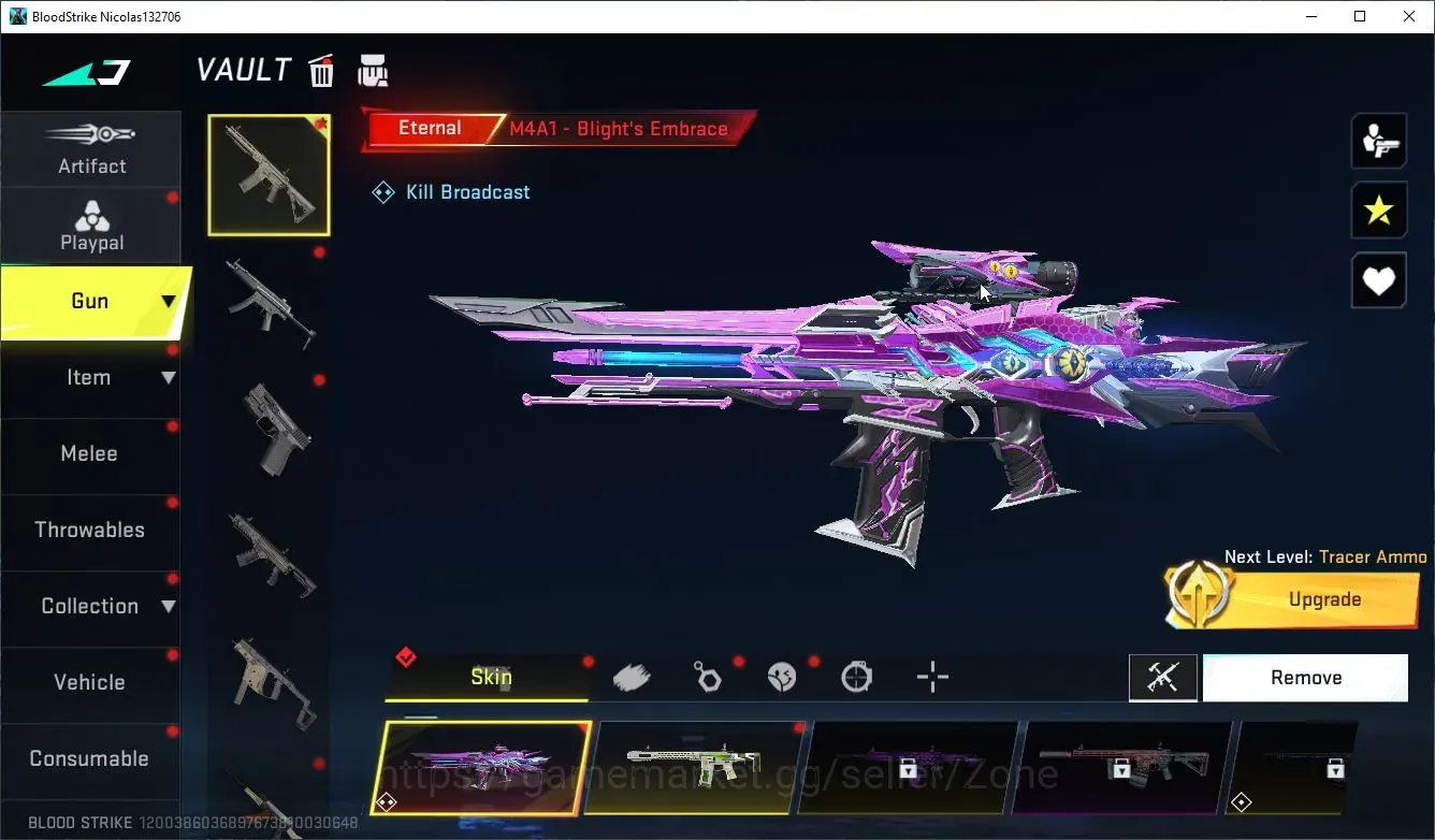 Blood Strike Accounts Starter ASIA|Starter 1 ETERNAL: M4A1-Blight's Embrace Lv2 | 1 LEGENDARY Gun | Bronze IV | CheckSS 1