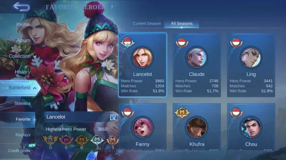 Mobile Legends: Bang Bang Accounts Global|Skin 260|Renowned|KOF Karina,P.A.C.E Fanny, image 12