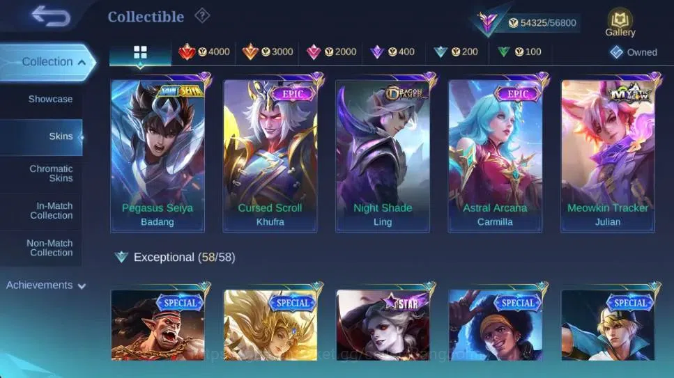 Mobile Legends: Bang Bang Accounts Global|Skin 260|Renowned|KOF Karina,P.A.C.E Fanny, image 6