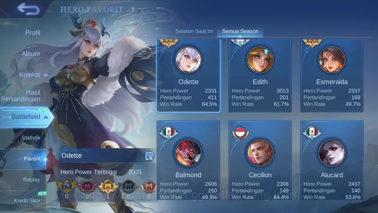 Mobile Legends: Bang Bang Accounts Hero 102 Skin 181 | Kungfupanda Akai | Sanrio Flor image 17