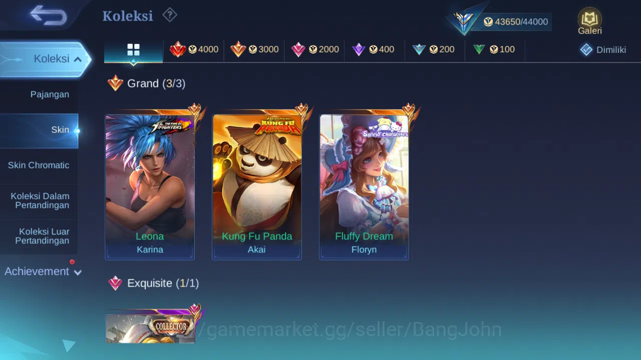 Mobile Legends: Bang Bang Accounts Hero 102 Skin 181 | Kungfupanda Akai | Sanrio Flor image 2