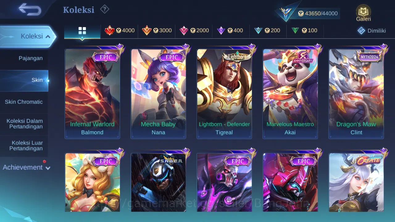 Mobile Legends: Bang Bang Accounts Hero 102 Skin 181 | Kungfupanda Akai | Sanrio Flor image 4